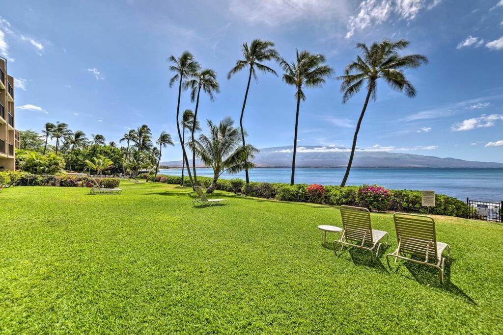 Stunning Maui Direct Ocean Front On The Beach, Walk To Beach From Condo, Watch Turtles, Whales, Ac In All Rooms Ocean View Pool And Spa Wailuku Exterior foto