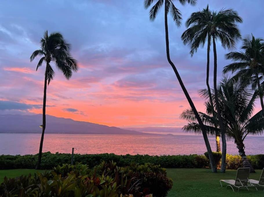 Stunning Maui Direct Ocean Front On The Beach, Walk To Beach From Condo, Watch Turtles, Whales, Ac In All Rooms Ocean View Pool And Spa Wailuku Exterior foto